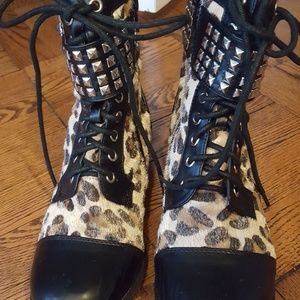 ABBEY DAWN WOMENS WILD CHILD COMBAT BOOTS BLACK